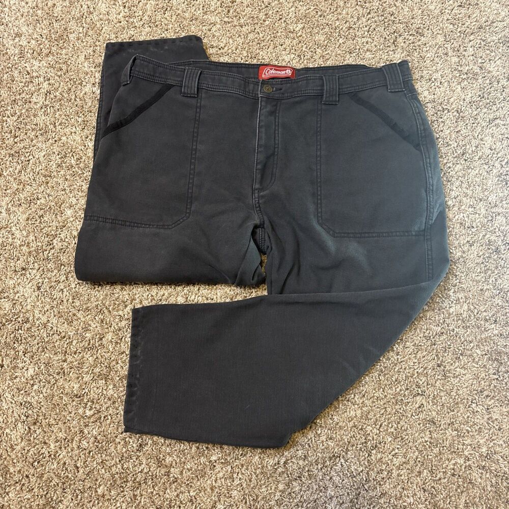 Coleman Fleece Lined Carpenter Capri Pants Sz 38x22 Warm And Durable Excellent